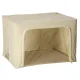 Storage Organizer Box with Frame for Bedding and Clothes, 100L, Cream
