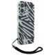 Karl Lagerfeld iPhone 16 Case IML Zebra Pattern & Cord, Black