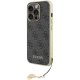 Guess iPhone 15 Pro Case 4G Big Metal Logo, Grey
