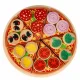 Wooden Pizza Play Set with Velcro and Accessories, 20 cm