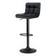 Sofotel Monro Upholstered Bar Stool with Backrest, Black