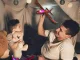 Styrofoam Airplane with LED Lights 47cm, Red