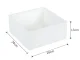 Textile Organizer for Underwear and Clothes 28x28x10 cm, White