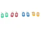 Key Tags with Labels, Set of 100 Pieces