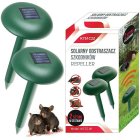 Ultrasonic Mole and Rodent Repeller with Solar Battery - 2pcs., Green