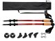 Adjustable Nordic Walking and Trekking Poles, Red