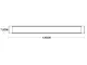 LED Surface Mounted Light Fixture 120cm 28W, Cold White