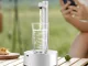 Electric Water Dispenser Pump with Stand, 1800 mAh, USB-C, White