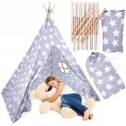 Bērnu Spēļu Tipi Stila Telts Māja Paviljons Vigvams, Pelēks | Teepee Style Kids Play Tent House Wigwam