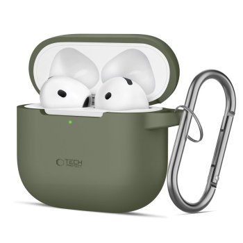 Tech-Protect Silicone Hook Case for AirPods 4, Green