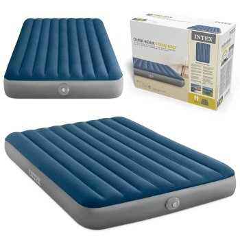 Intex 64189 Queen Air Mattress with Built-in Rechargeable Pump 203x152x25 cm