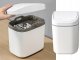 Mini Trash Can with Flip Lid, 2L, White