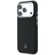 Mercedes Leather Semi Wrap Grill Pattern MagSafe Case for iPhone 17 Pro, Black
