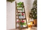 Standing Wooden Flower Stand 4 Level Bookcase
