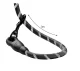 Purlov Reflective Dog Leash with Handle, 3m, Black