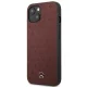 Mercedes iPhone 13 mini Case Leather Stars Pattern, Red