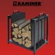 Kaminer 2-in-1 Firewood Stand and Bag, Black