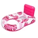 Inflatable Pool Lounge Chair with Backrest and Canopy, Pink