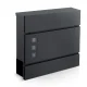 Humberg Hm-863 Mailbox with Newspaper Holder, 37x37x10.5 cm, Anthracite