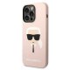 Karl Lagerfeld Silicone Karl Head vāciņš iPhone 14 Pro Max - Rozā