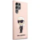 Karl Lagerfeld Samsung Galaxy S23 Ultra Case Liquid Silicone Ikonik Karl, Pink