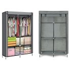 Large Fabric Wardrobe with Shelves and Hanging Rails ModernHome