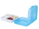 Compact Pill and Supplement Organizer Box with 4 Compartments, Blue