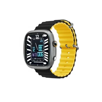 Devia Deluxe Sport6 Strap for Apple Watch 44 / 45 / 46 / 49mm, Black/Yellow
