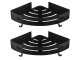 2x Corner Bathroom Shower Shelf – Matte Black