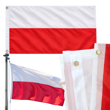 Large Polish National Flag with Grommets 155x90 cm, white-red