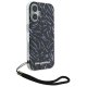 Чехол Karl Lagerfeld для iPhone 16 Zebra With Cord, фиолетовый