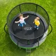 4FIZJO PRO Garden Trampoline for Kids 252 cm 8FT with Net and Ladder, Green/Black