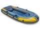 Inflatable boat set Intex Challenger 3 with pump and 2 oars, blue