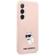 Karl Lagerfeld Samsung Galaxy S23+ Case Liquid Silicone Ikonik Choupette Pink