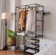 Large Clothes Hanger Rack Open Wardrobe with Storage Shelves Clothe Closet