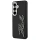 Karl Lagerfeld Grained Signature Metal Resin Logo Case for Samsung Galaxy S26 - Black