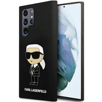 Karl Lagerfeld Samsung Galaxy S24 Ultra Case Silicone NFT Ikonik, Black