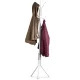 ModernHome Standing Coat Rack with 11 Hooks for Clothes, Metal, white