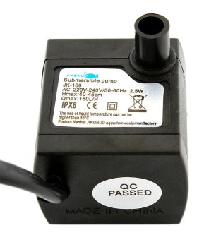 Iegremdējams akvārija sūknis AG80B, 160 l/h, melns