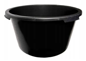 Round Plastic Container 90 L, Black