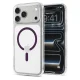 Spigen Ultra Hybrid Mag MagSafe case for iPhone 18 Pro and 17 Pro, clear/burgundy