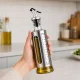 Glass Oil and Vinegar Dispenser with Measuring Scale and Steel Pourer, 500ml