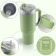 Berdsen Vacuum Thermos Mug with Straw, 1180 ml, Green