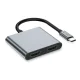 Tech-Protect HB08 4in1 USB-C to 2x HDMI, USB-A, USB-C PD 100W Adapter - Gray