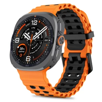 Tech-Protect Iconband Pro Strap for Samsung Galaxy Watch Ultra 47mm - Orange/Black