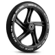 Soke City Scooter Wheels 200 mm, Black, 2 Pack