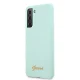 Guess Samsung Galaxy S21+ Case Silicone Script Metal Logo, Blue