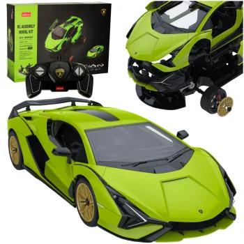 Rastar 97400 Lamborghini Sian RC Car Building Kit 1:18, green
