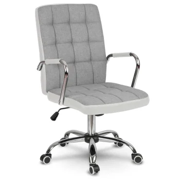 Sofotel Benton Office Chair, Fabric/Eco-Leather, Grey/White