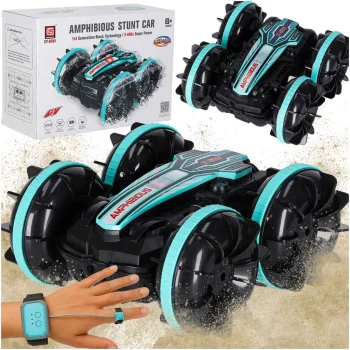 RC Amphibious Car with Gesture Control 4x4 360° Black/Turquoise